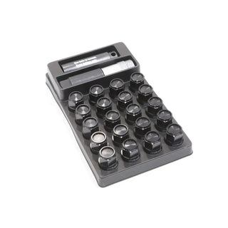 Project Kics Leggdura Racing Shell Type Lug Nut Set: Fits Most Subaru Models (Black) 35mm
