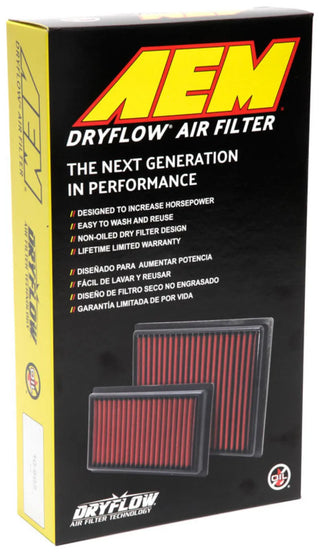 AEM Induction DryFlow Air Filter: Subaru BRZ (17-24), Toyota 86 (17-20) & Toyota GR86 (22-24)