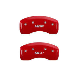 MGP Caliper Covers (FRONT AND REAR): Scion tC 2005 - 2010 w/ Red Finish Silver Ch