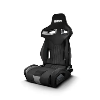 Sparco R333 Reclining Bucket Seat Black w/ Grey Accents: Fits Most Models