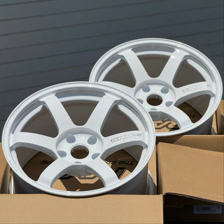 Volk Racing TE37 SAGA S-PLUS / Dash White | 18x10 | 18x11 | 5x112 | +25mm | +34mm Offset