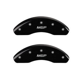 MGP Caliper Covers (FRONT AND REAR): Scion tC 2011 - 2016 w/ Black Finish Silver Engraved