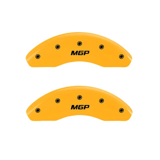 MGP Caliper Covers (FRONT AND REAR): Scion tC 2011 - 2016 w/ Yellow Finish Black Ch