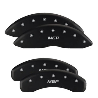 MGP Caliper Covers (FRONT): Scion iQ 2012 - 2015 w/ Black Finish Silver Engraved