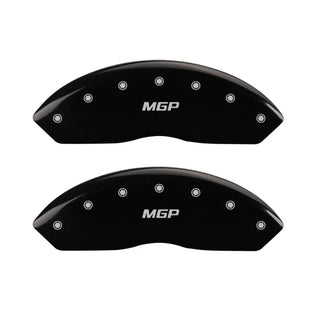 MGP Caliper Covers (FRONT AND REAR): Scion FR-S 2013 - 2016 w/ Black Finish Silver Ch