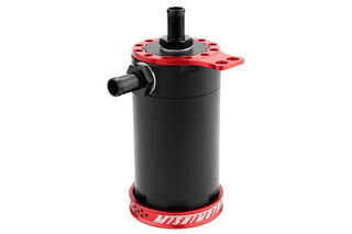 Mishimoto Universal Oil Catch Can: Fits Most Models Black w/ Red Insert