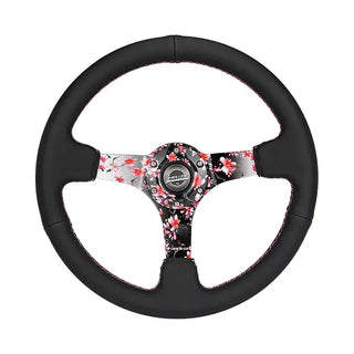 NRG Sakura Deep Dish Steering Wheel: Fits Most Models