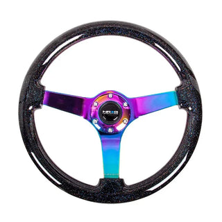 NRG Steering Wheel 350mm Deep Dish: Fits Most Scion xA/xB/tC/xD/iQ/iA/iM & Subaru BRZ/86