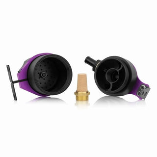 Mishimoto Universal Baffled Oil Catch Can: Fits Most Models Black w/ Purple Insert
