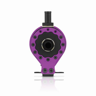 Mishimoto Universal Baffled Oil Catch Can: Fits Most Models Black w/ Purple Insert