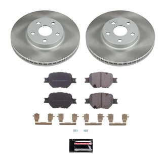 PowerStop Semi-Coated Rotor Kit (FRONT): Toyota Celica 2000 - 2005 & Scion tC 2005 - 2010