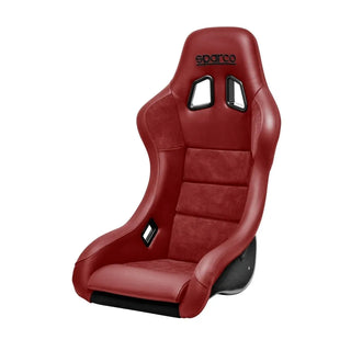 Sparco QRT-C Racing Seat: Fits Most Models w/ Red Stitch and Carbon Fiber Shell
