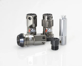 Project Kics Iconix Locking Lug Nuts: Most Subaru Models w/ Black Caps M12x1.25