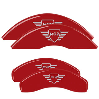 MGP Caliper Covers (FRONT AND REAR): Subaru BRZ (13-24) w/ Black Finish Silver Engraved