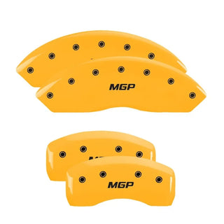 MGP Caliper Covers (FRONT AND REAR): Subaru BRZ (13-24) w/ Yellow Finish Black Ch