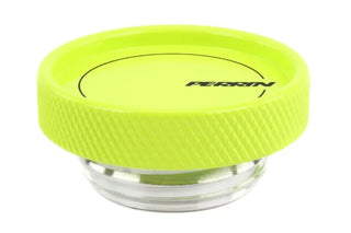 Perrin Performance Oil Cap Round Style Neon Yellow: Most Subaru Models