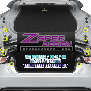 ZSPEC Stage-3 Dress Up Bolts Fastener Kit Titanium for 2013-2021 Scion FR-S, Subaru BRZ, Toyota 86