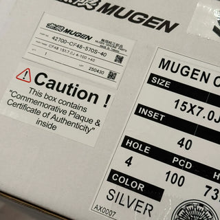 Mugen CF48 / Silver | 15x7 | 4x100 | +40mm Offset