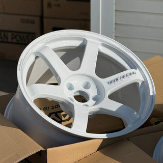 Volk Racing TE37 SAGA S-PLUS / Dash White | 19x10 | 19x11 | 5x112 | +8mm | +18mm Offset