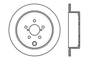 Stoptech Slotted and Drilled Rotor (REAR): Subaru BRZ 2013 - 2016