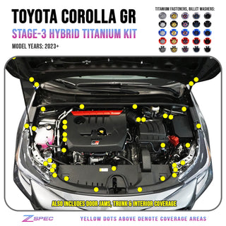 ZSPEC Stage-3 Dress Up Bolts Fastener Kit Titanium & Billet Hardware for 2023-2026 Toyota GR Corolla