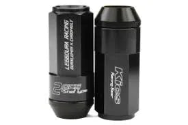 Project Kics Leggdura Racing Shell Type Lug Nut (Black Shell): Fits Most Subaru Models