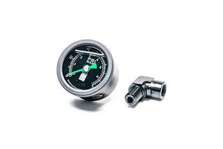 Radium Engineering Fuel Pressure Gauge 0-100psi 8AN ORB Adapter 90deg: Fits Most Models