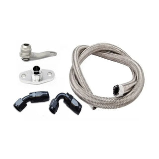 Torque Solution Turbo Oil Return Line Kit: Subaru EJ20 & EJ25 Engines w/ Precision Turbo