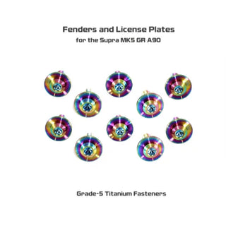 ZSPEC Fenders & License Plates Fastener Kit for 2020+ Toyota GR Supra MKV A90 - Grade 5 Titanium