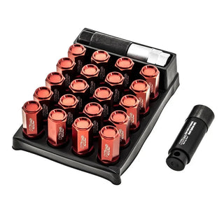 Project Kics Leggdura Racing Shell Type Lug Nut (Red): Fits Most Subaru Models