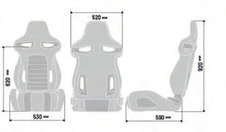 Sparco R333 Reclining Bucket Seat Black w/ Grey Accents: Fits Most Models
