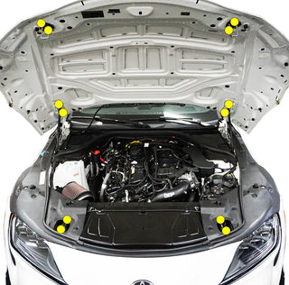 ZSPEC Titanium Hood Hinges, Latches, Catches Fastener Kit for 2020+ Toyota GR Supra MKV A90