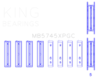 King Engine Bearings Performance Main Bearing Set: Subaru BRZ 2013 - 2022 & Toyota 86 2017 - 2020