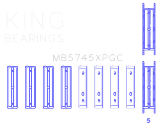 King Engine Bearings Main Bearing Set: Subaru BRZ (13-22), Toyota 86 (17-20) .026