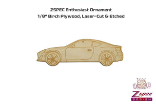 ZSPEC Laser-Engraved Wood Ornament Subaru BRZ Scion FRS ~5 Inch