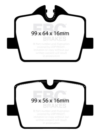 EBC Greenstuff Rear Brake Pads: Toyota GR Supra 2020 - 2026 (w/ 13" Rear Rotors)