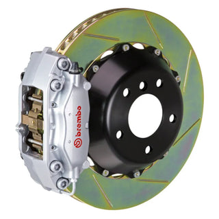 Brembo GR Corolla Rear GT BBK Caliper & Rotor 4 Piston Slotted Silver