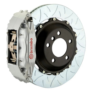 Brembo Front GT BBK 4 Piston Cast Rotor (FRONT): Toyota GR Corolla (23-26) Slotted Silver
