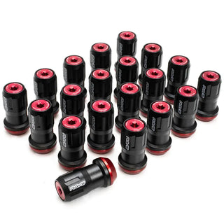 RAYS Formula Nut FN-II Lock and Nut Set: Multiple Subaru Fitments w/ Red Accent