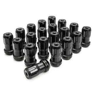 RAYS Formula Nut FN-II Lock and Nut Set: Multiple Subaru Fitments w/ Black Accent