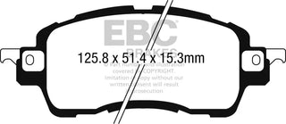 EBC Yellowstuff Front Brake Pads: 2016 Scion iA