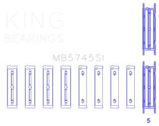 King Engine Bearings Main Bearing Set: Subaru BRZ 2013 - 2022 & Toyota 86 2017 - 2020