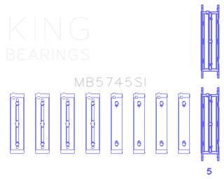 King Engine Bearings Main Bearing Set: Subaru BRZ (13-22) & Toyota 86 (17-20)