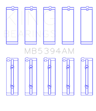 King Engine Bearings Bi-Metal Aluminum Main Bearing Set: Fits Scion xA/xB (04-06) & iA (16)