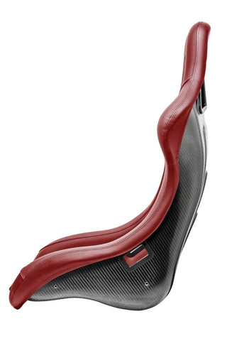 Sparco QRT-C Racing Seat: Fits Most Models w/ Red Stitch and Carbon Fiber Shell