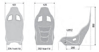 Sparco Ultra QRT Fixed Back Racing Seat: Fits Most Models