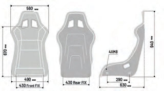 Sparco QRT Performance Fixed Back Racing Seat: Fits Most Models