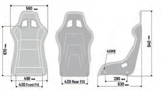 Sparco QRT-R Fixed Back Racing Seat Red: Fits Most Models