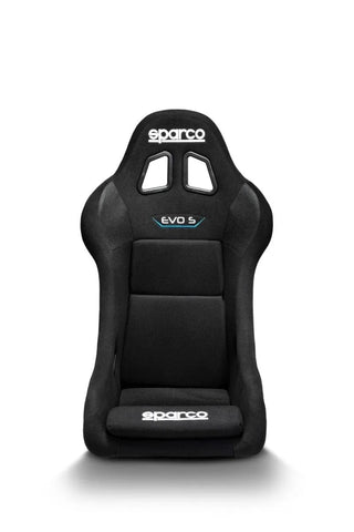 Sparco Evo S QRT Fixed Back Racing Seat Black: Fits Most Models
