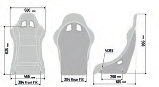 Sparco Evo S QRT Fixed Back Racing Seat Black: Fits Most Models